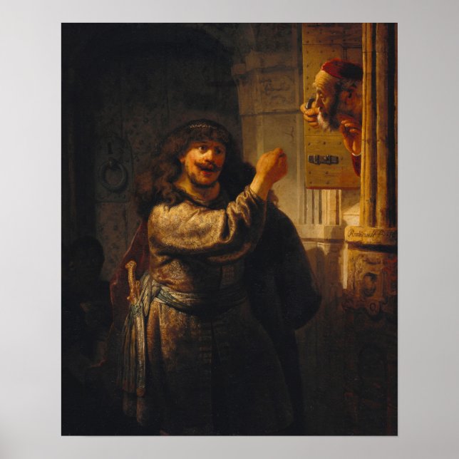 Poster Rembrandt - Samson Ameaçou Seu sogro (Frente)