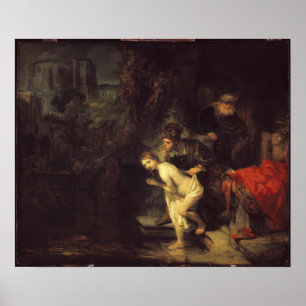 Póster Rembrandt Susanna e pessoas idosas