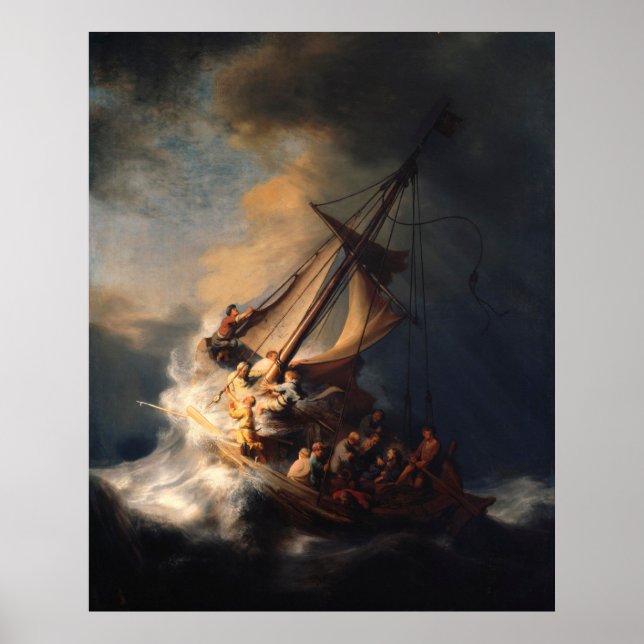 Poster REMBRANDT | Tempestade no mar da Galileia (Frente)