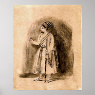 Poster Rembrandt - Um Deccani Nobleman Permanente 1656