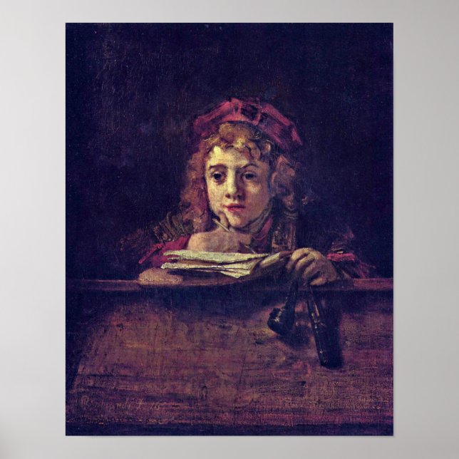 Póster Rembrandt van Rijn - Retrato de Titus (Frente)