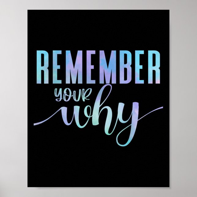 Poster Remember Your Why Gym Motivation Fitness Insration (Frente)