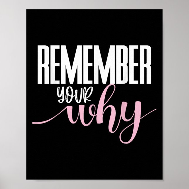 Poster Remember Your Why Gym Motivation Fitness Insration (Frente)