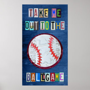 Póster Remova-me à arte da matrícula do basebol