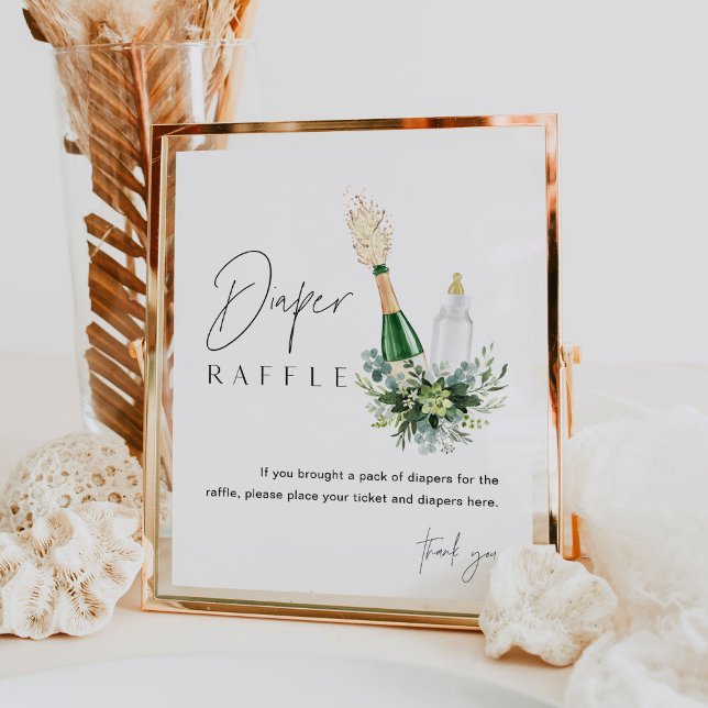 Poster REMY Poppin Botles Fralda Raffle Chá de fraldas Si (Criador carregado)