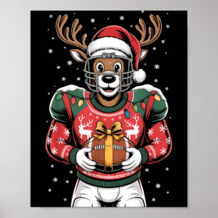 Poster Rena de futebol engraçada de Natal