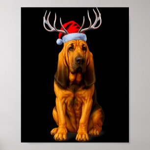 Poster Rena de Natal Chapéu do Papai Noel Feriado Bloodho
