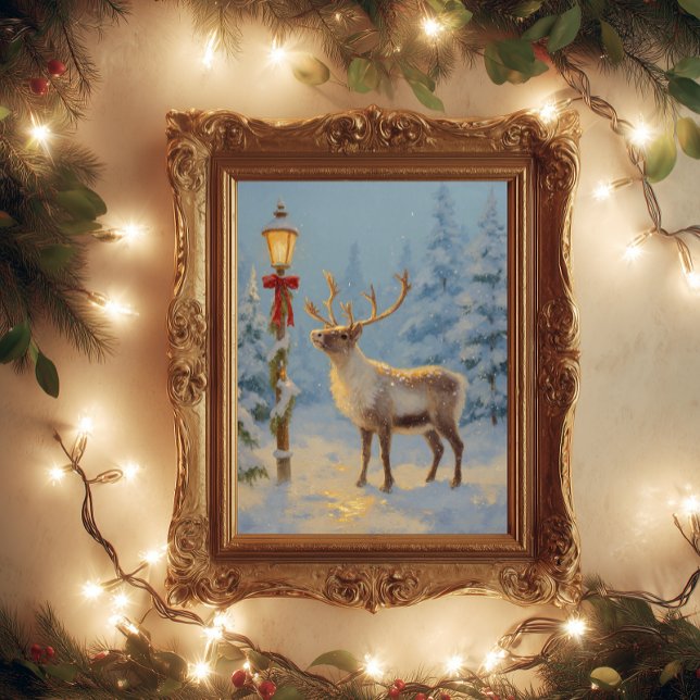 Poster Rena de Natal sob a Luz da Lâmpada (Criador carregado)