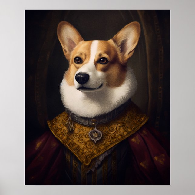 Poster Renaissance Corgi (Frente)
