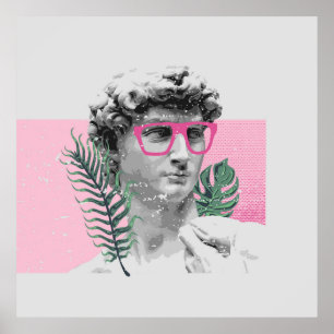 Poster renaissance david sculpture stylish t-shirt and ap