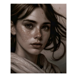 Póster Renaissance Style Woman Portrait