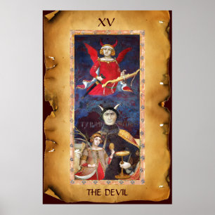 POSTER RENASCIMENTO ANTIGO TAROTS 15/DIABO