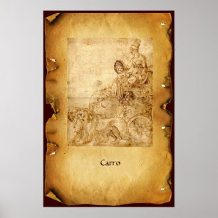 POSTER RENASCIMENTO ANTIGO TAROTS/CHARIOT