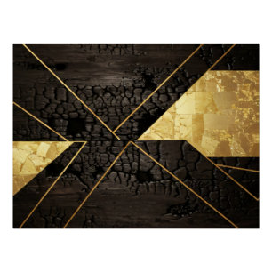 Póster Renascimento Dourado: Arte Elegante do Caos