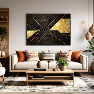 Poster Renascimento Dourado: Arte Elegante do Caos