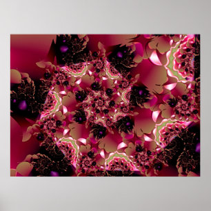 Poster Renda Rosa em Espiral