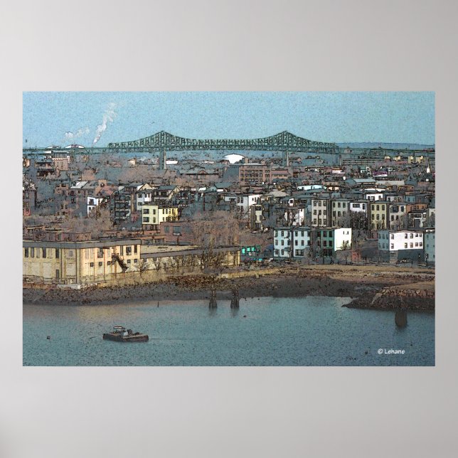 Poster Renderização da ponte Tobin (Frente)