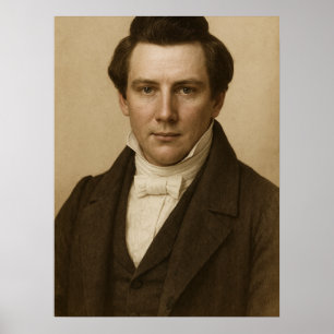 Poster Renderização Fotográfica de Joseph Smith #3 Arte S