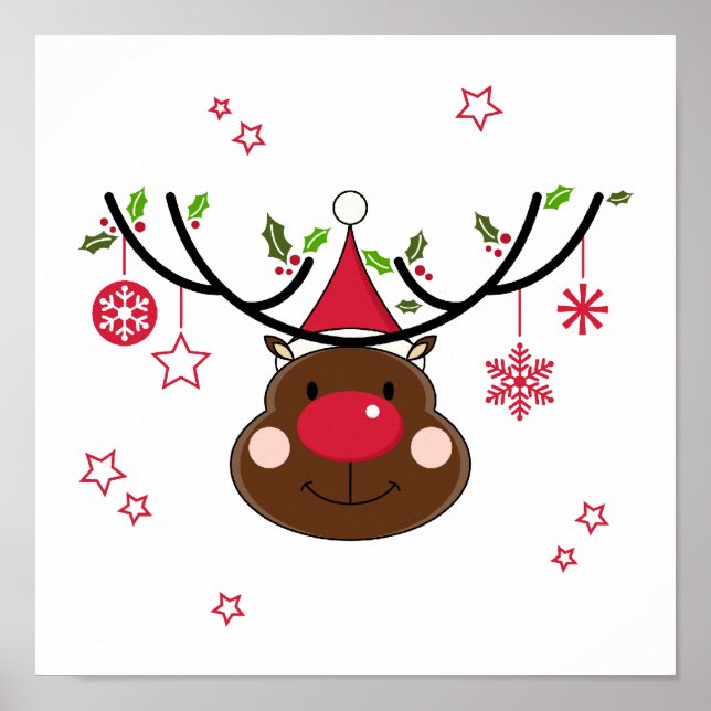 Póster René de Natal Sorrindo (Frente)