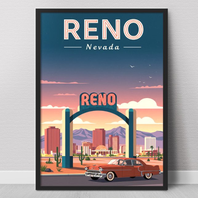 Poster Reno Nevada Vintage (Criador carregado)