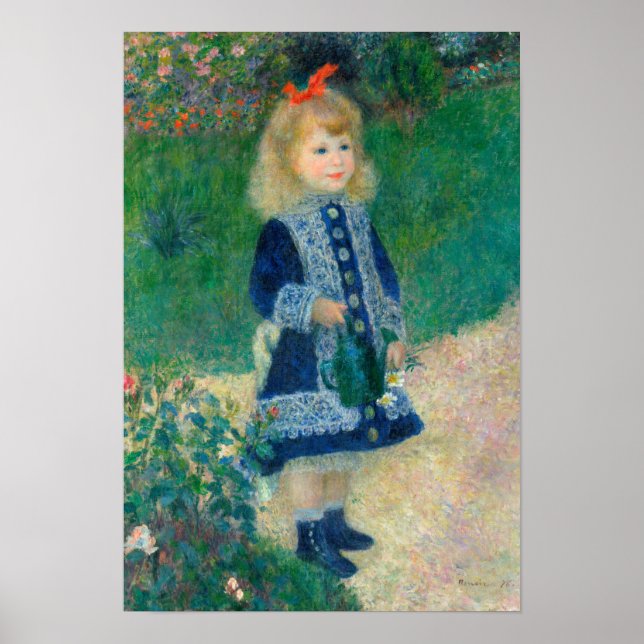 Póster Renoir "A Girl With a Watering Can" (Frente)