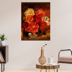 Poster Renoir - Dahlias, pintura de arte