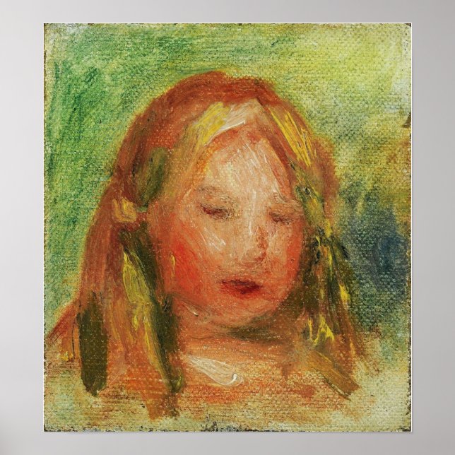 Poster Renoir - Estudo da Cabeça da Criança (Coco) (Frente)