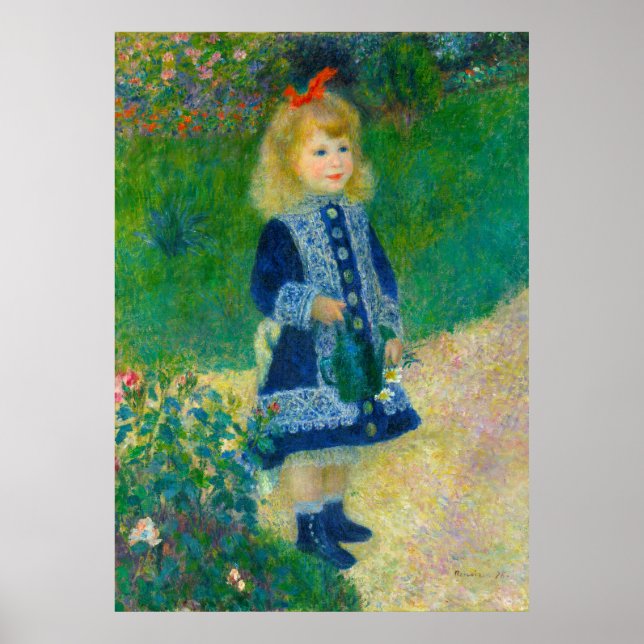 Poster Renoir Girl com uma lata de água (Frente)