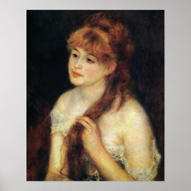 Poster Renoir - Jovem Bravando O Cabelo 1876 (Frente)