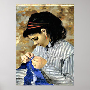 Póster Renoir - Lise Sewing