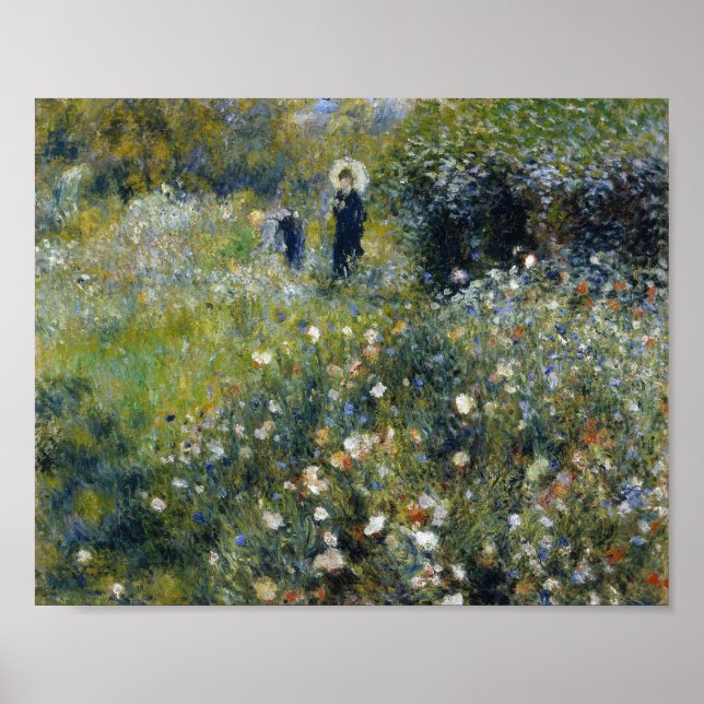 Poster Renoir Mulher com Parasol no Jardim (Frente)