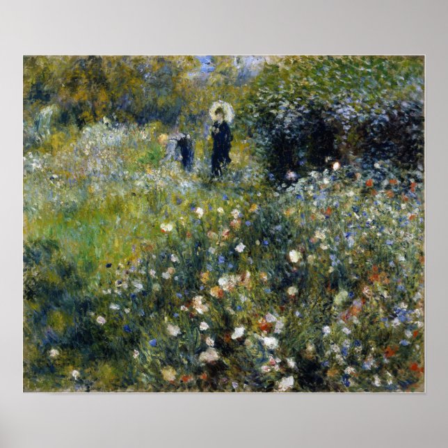 Poster Renoir - Mulher Com Parasol Num Jardim (Frente)