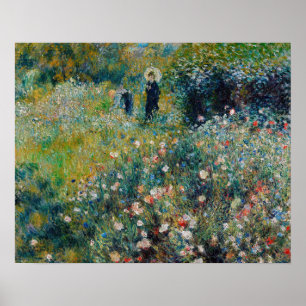 Poster Renoir - Mulher com Parasol num Jardim