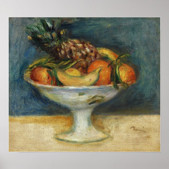 Poster Renoir - Natureza Morta Compotier Com Frutas 1890 (Frente)
