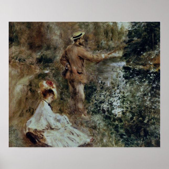 Poster Renoir - O Pescador 1874 (Frente)