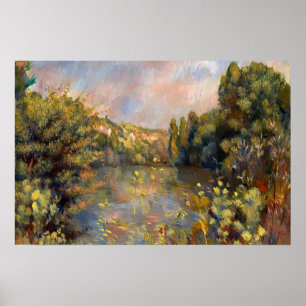 Poster Renoir - Paisagem à Beira do Lago