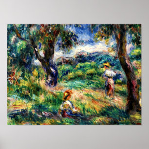 Póster Renoir - Paisagem Azul