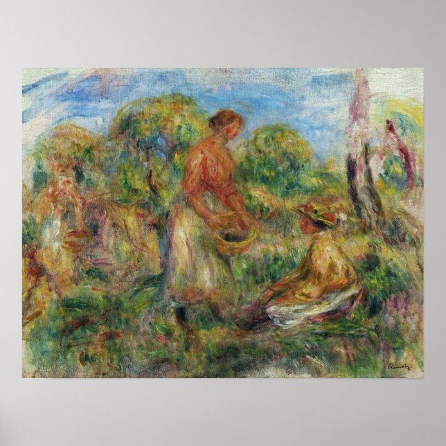 Poster Renoir - Paisagem Com Mulheres 1918 (Frente)