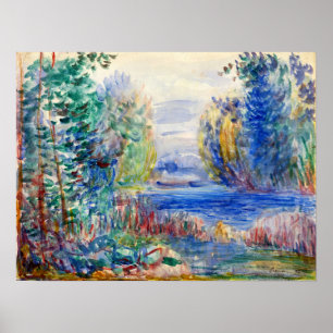Poster Renoir - Paisagem fluvial 1890