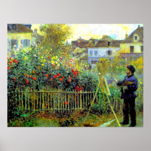 Poster Renoir - Pintura Monet em Seu Jardim