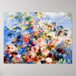 Póster Renoir - Rosas em uma janela