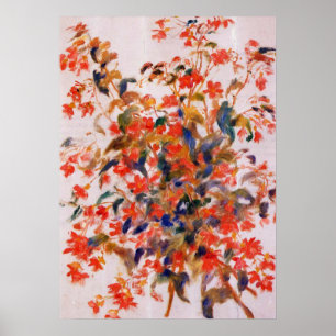 Poster Renoir - Vida Estática com Fuscias