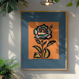 Poster Renovação Moderna de Rosa: Gráfico Negrito