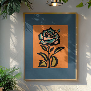 Poster Renovação Moderna de Rosa: Gráfico Negrito