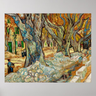 Poster Reparadores de Estrada de Van Gogh Árvores Planas 