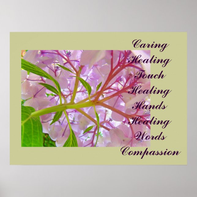 Póster Reparo De Cuidados O Reparo De Toques Mãos Palavra (Frente)