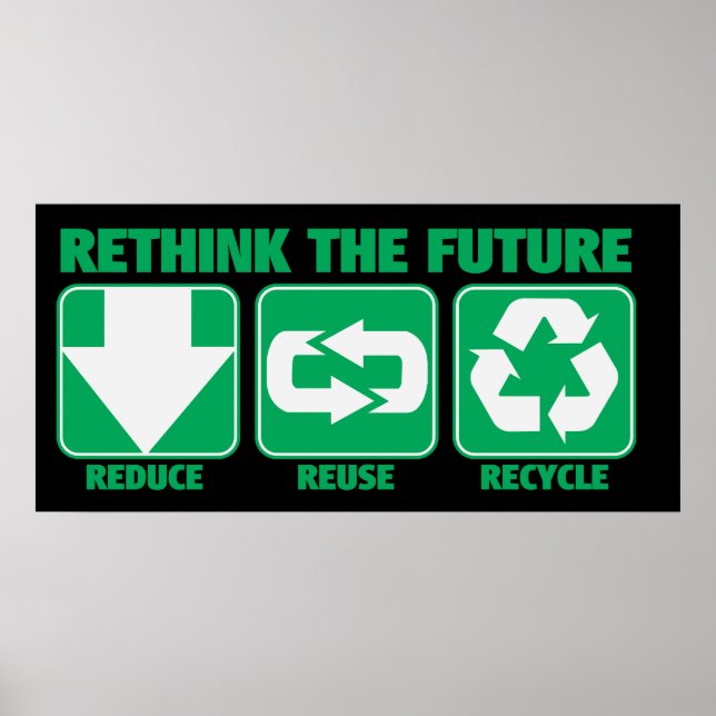 Póster Repense O Futuro, Reciclar (Frente)