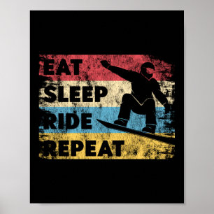 Poster Repetição da Vintagem de Reciclagem de Sono na P