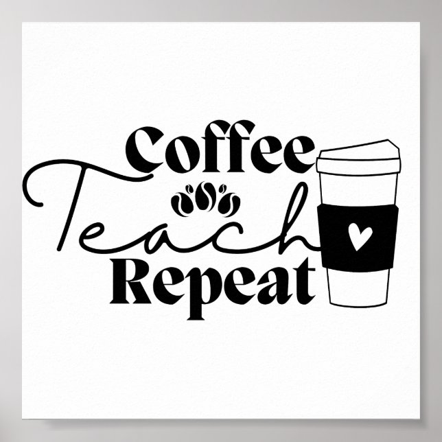 Poster Repetição de Ensino de Café (Frente)