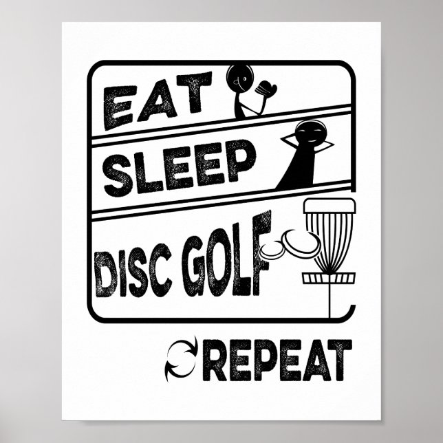 Poster Repetição de Repouso de Golf de Disco (Frente)
